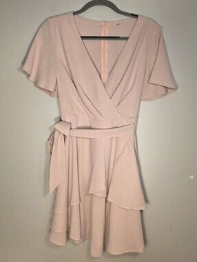 NWOT Light Pink Ruffle Dress